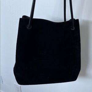 Gucci Vintage Black Suede Shoulder Bag